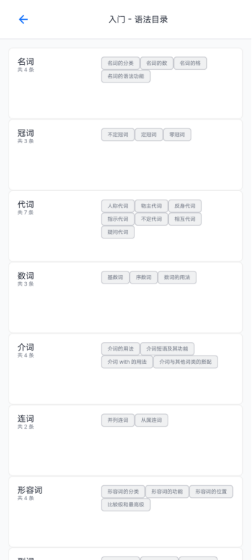 入门语法目录截图